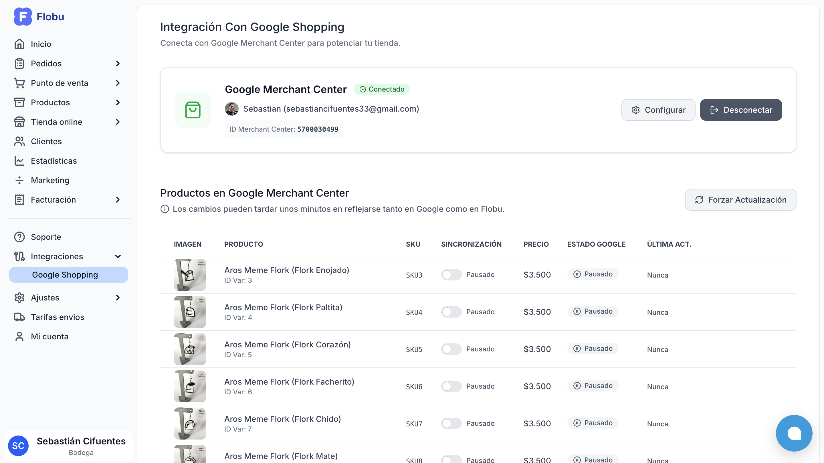 Google Merchant Center en Flobu